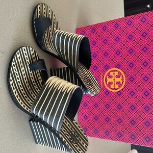 Tory Butch Kempner Slides Tory Navy / Electro